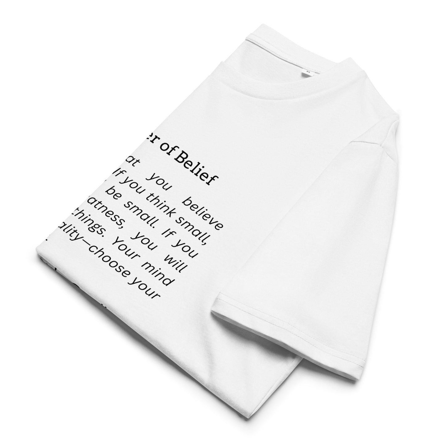 The Power of Belief - Paulo Coelho Inspirational Quote T-Shirt | Motivational Unisex Tee