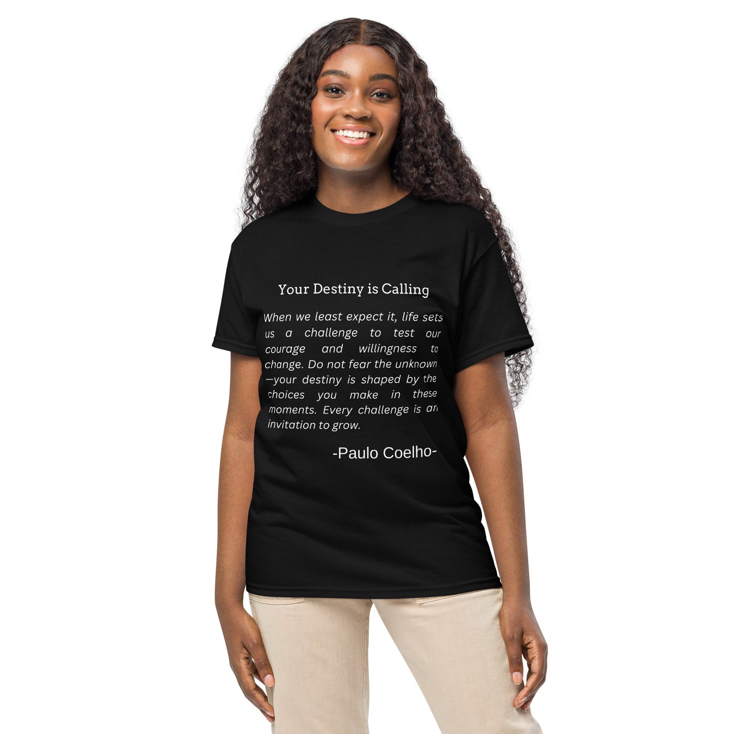 Paulo Coelho Quote T-Shirt – "Your Destiny is Calling" Inspirational Unisex Tee