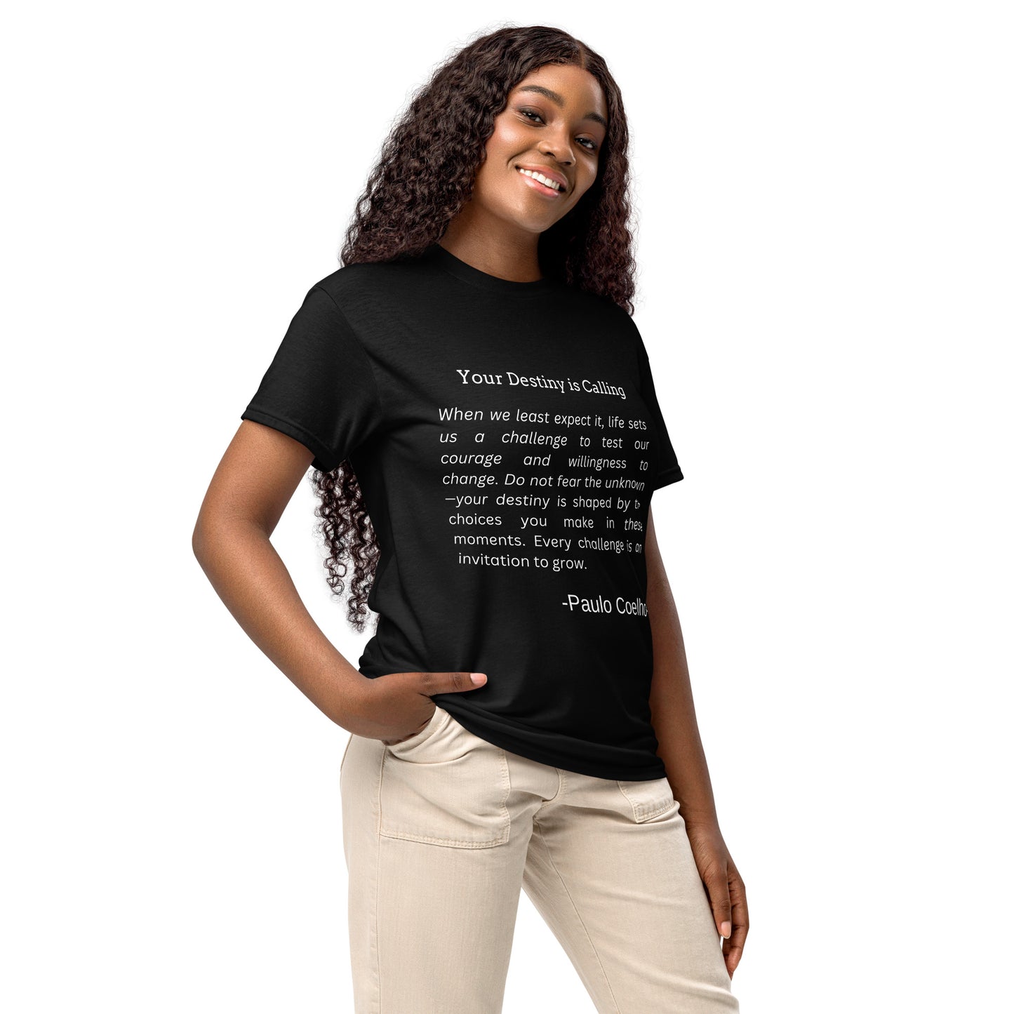 Paulo Coelho Quote T-Shirt – "Your Destiny is Calling" Inspirational Unisex Tee
